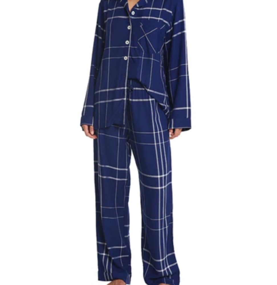 J. Crew Blue And White Vintage Pajama Set